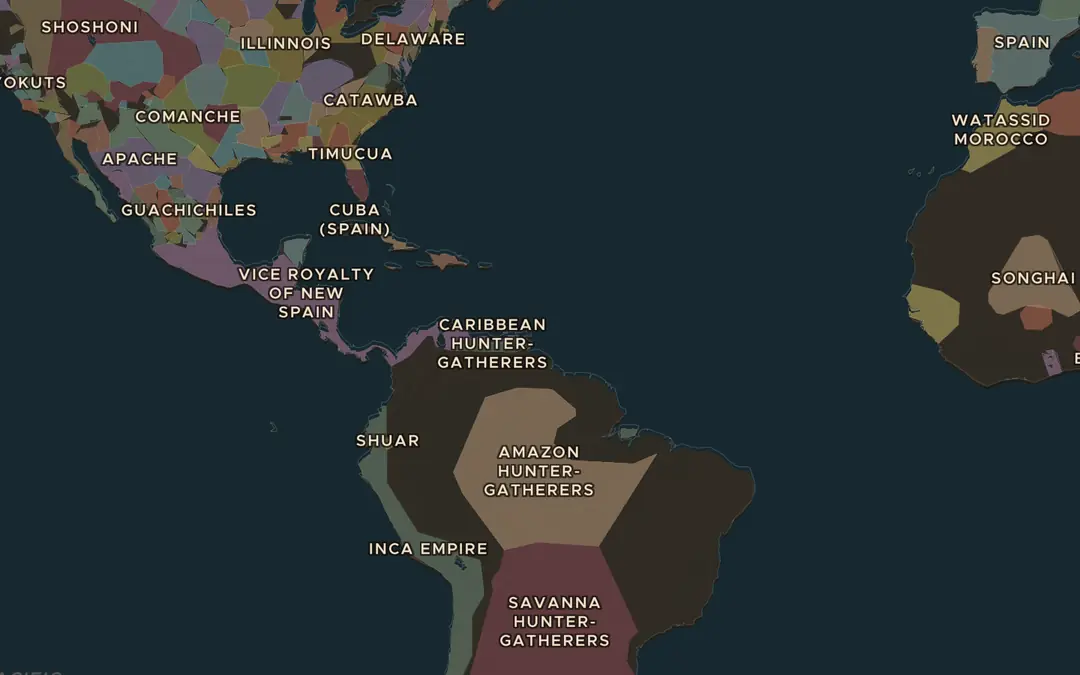 The map in AD 1550