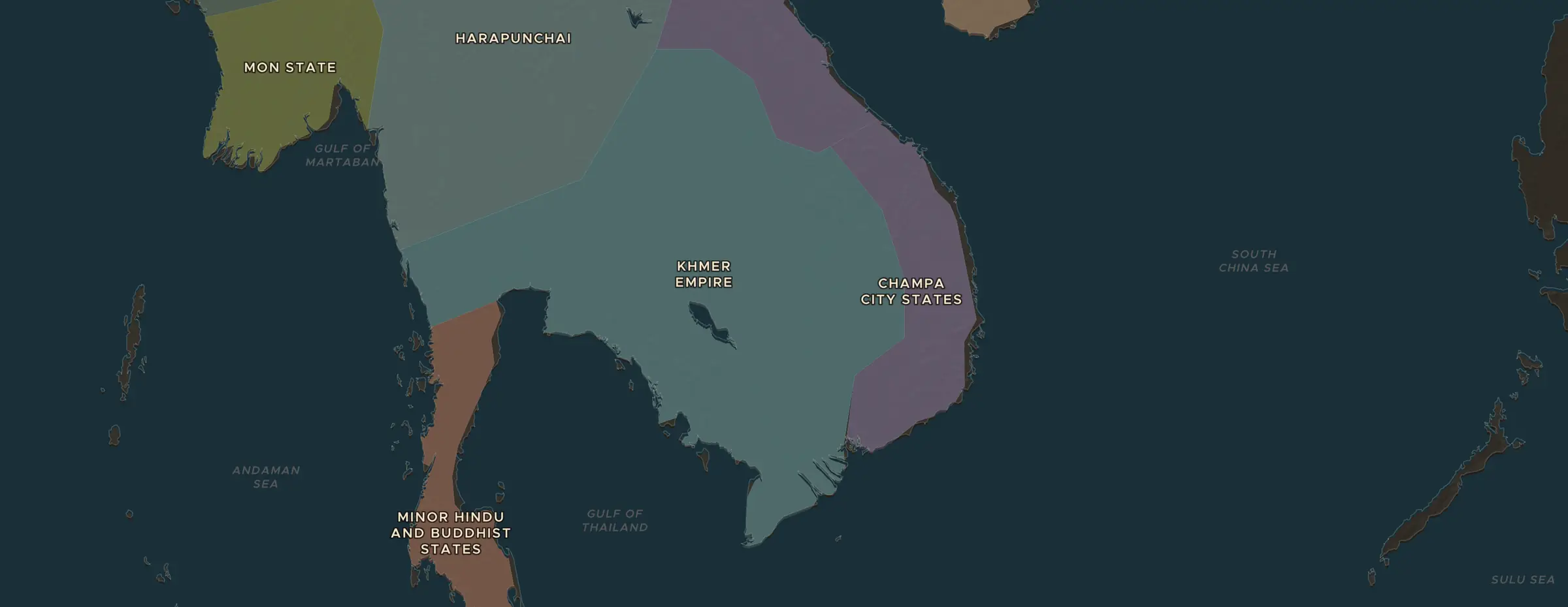 Die ChronoAtlas-Karte im Jahr 1200 n. Chr., mit allen Stationen dieser Stunde