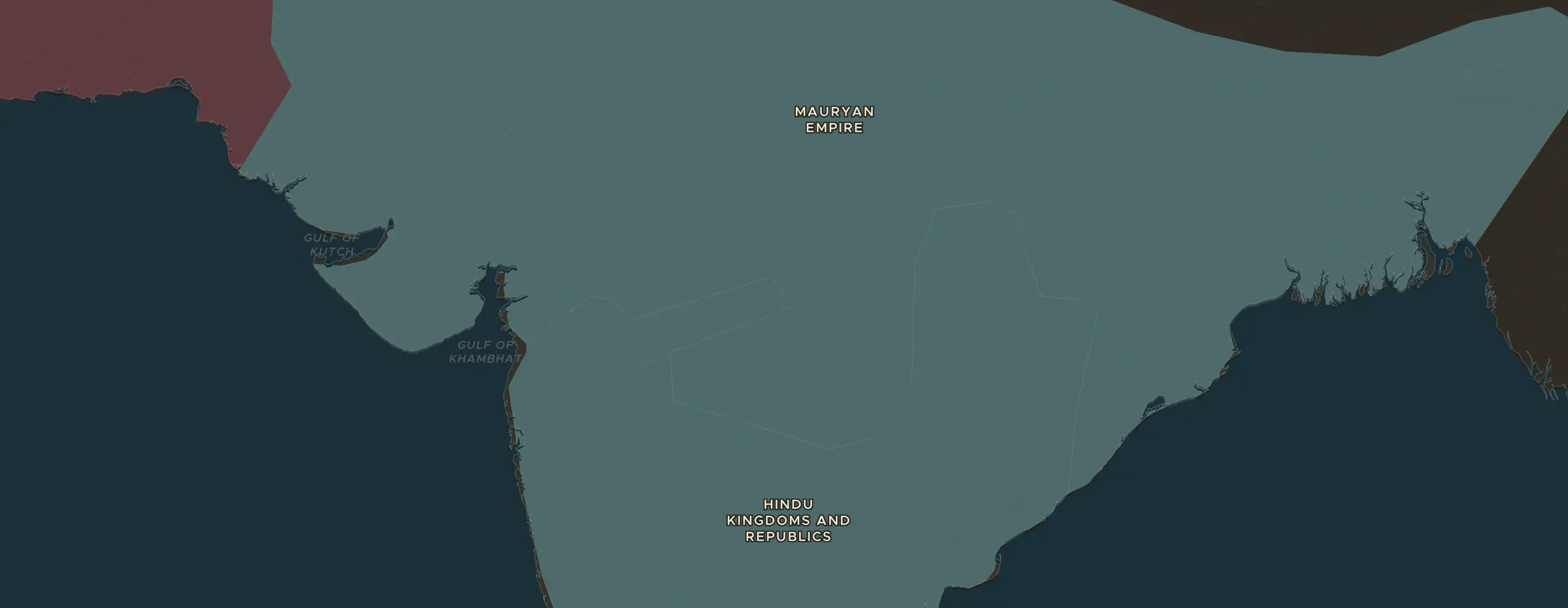 Die ChronoAtlas-Karte im Jahr 240 v. Chr., mit allen Stationen dieser Stunde