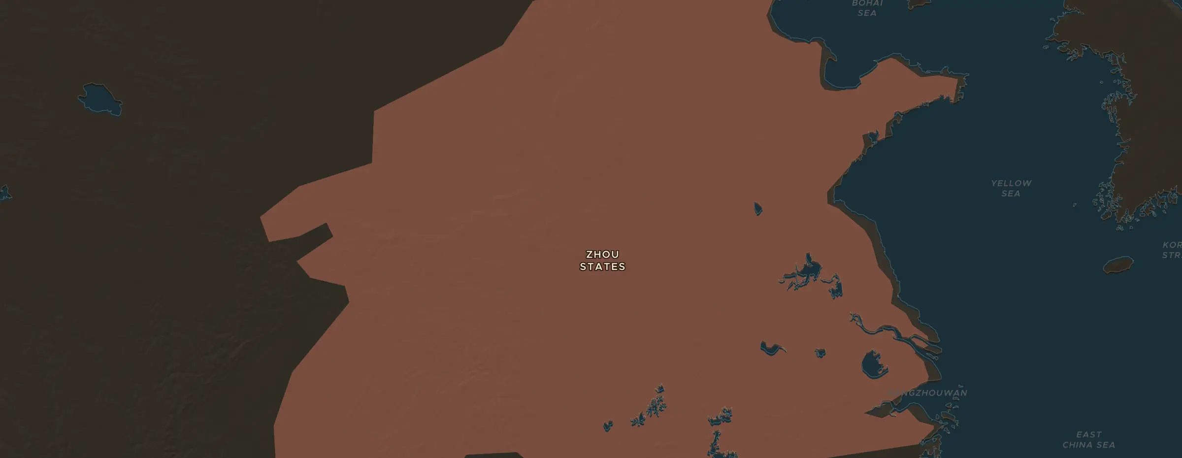 El mapa de ChronoAtlas en 500 a. C., con los lugares que visita esta lección