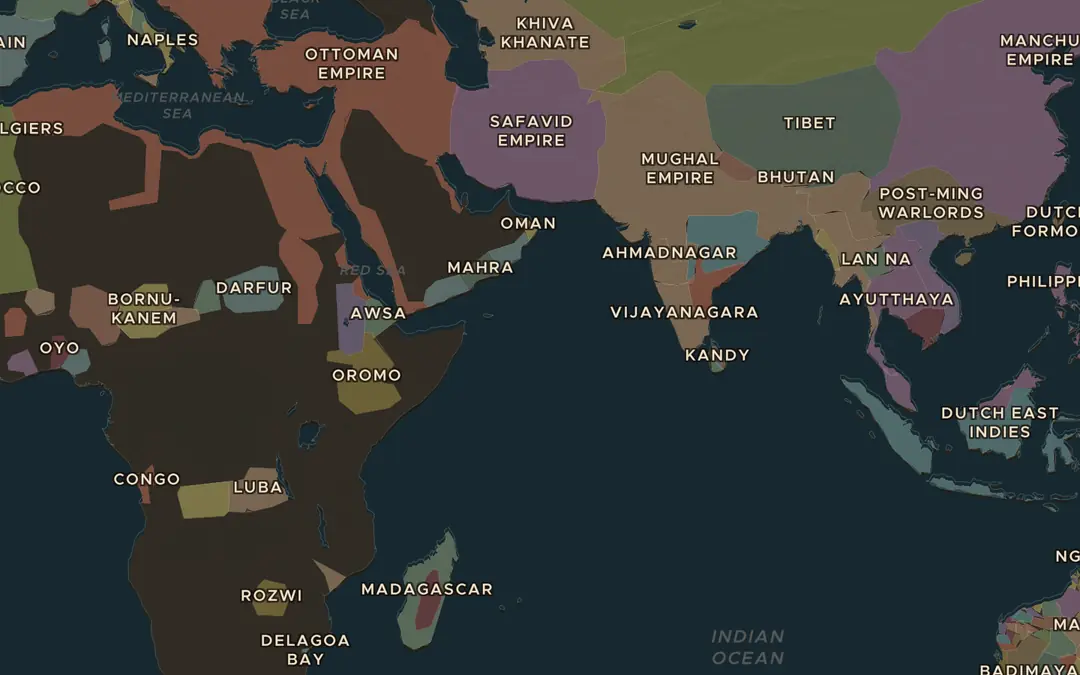 The map in AD 1650
