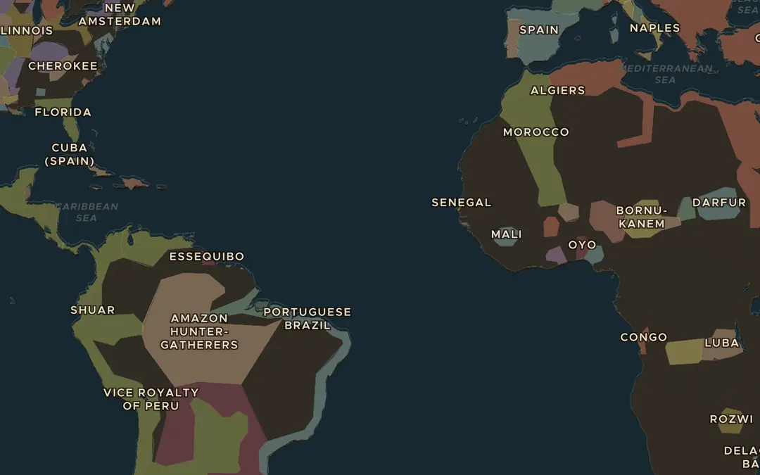 The map in AD 1650