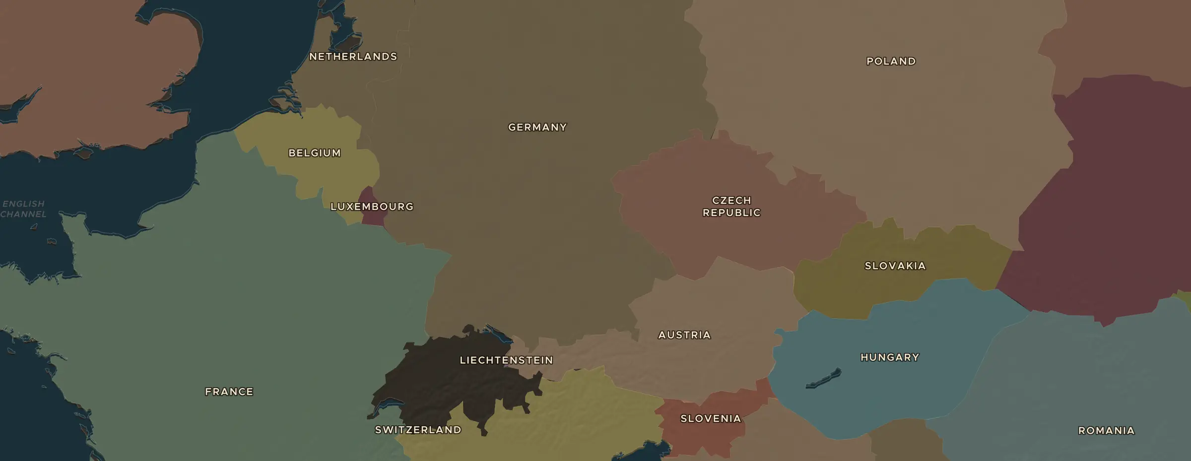 Die ChronoAtlas-Karte im Jahr 2000 n. Chr., mit allen Stationen dieser Stunde