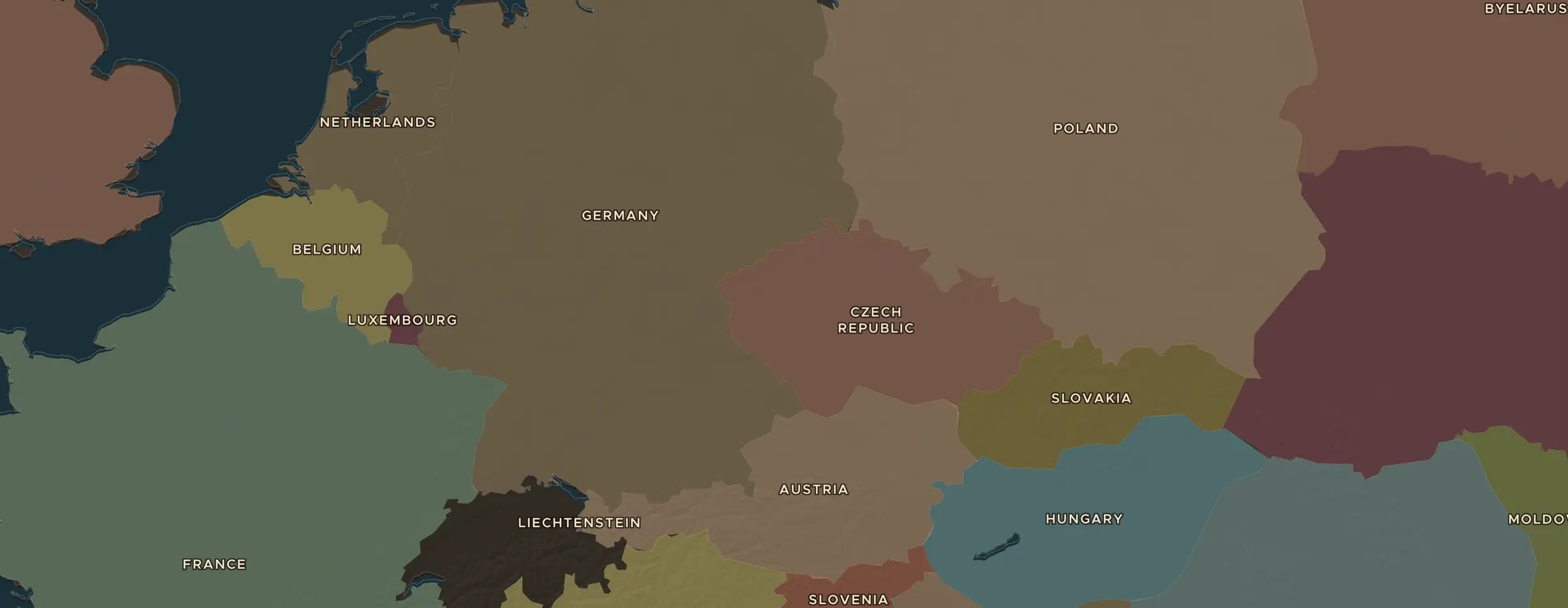 Die ChronoAtlas-Karte im Jahr 1994 n. Chr., mit allen Stationen dieser Stunde