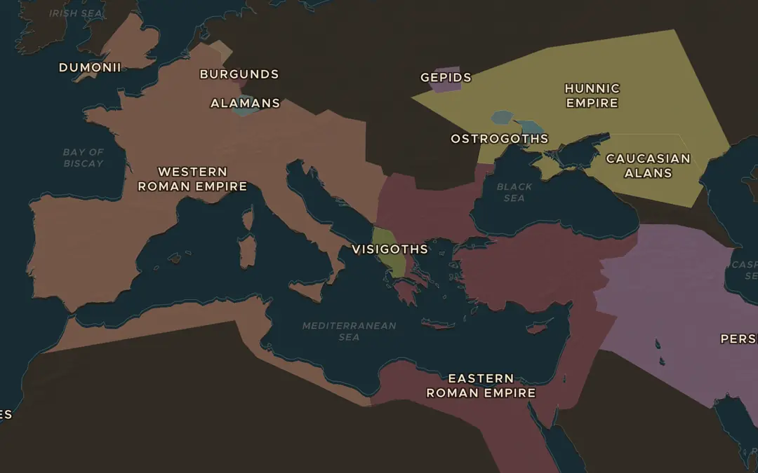 The map in AD 395