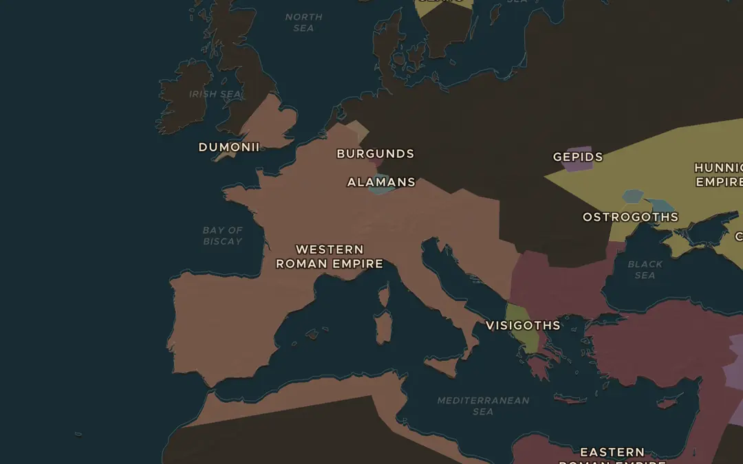 The map in AD 450