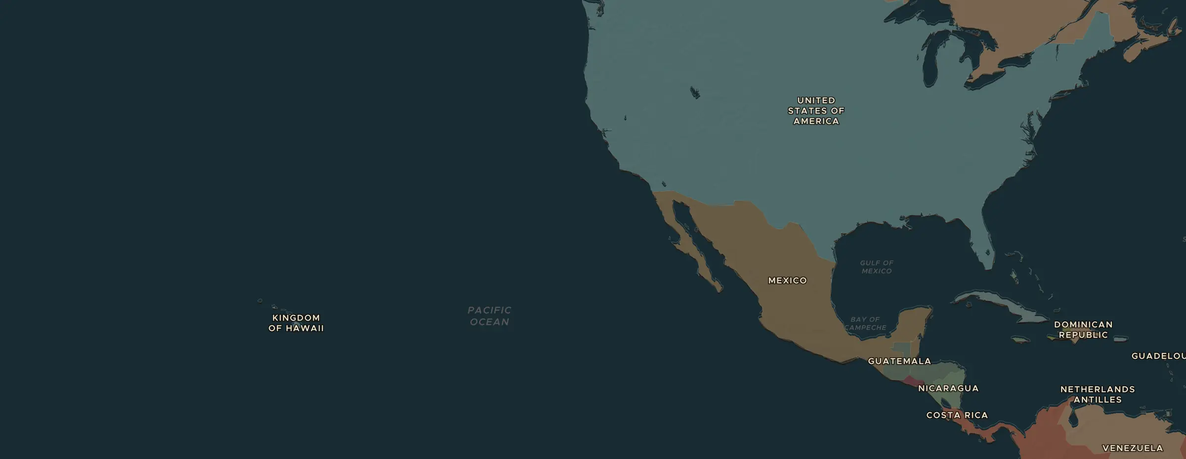 De ChronoAtlas-kaart in 1893 n.Chr., met de plekken uit deze les