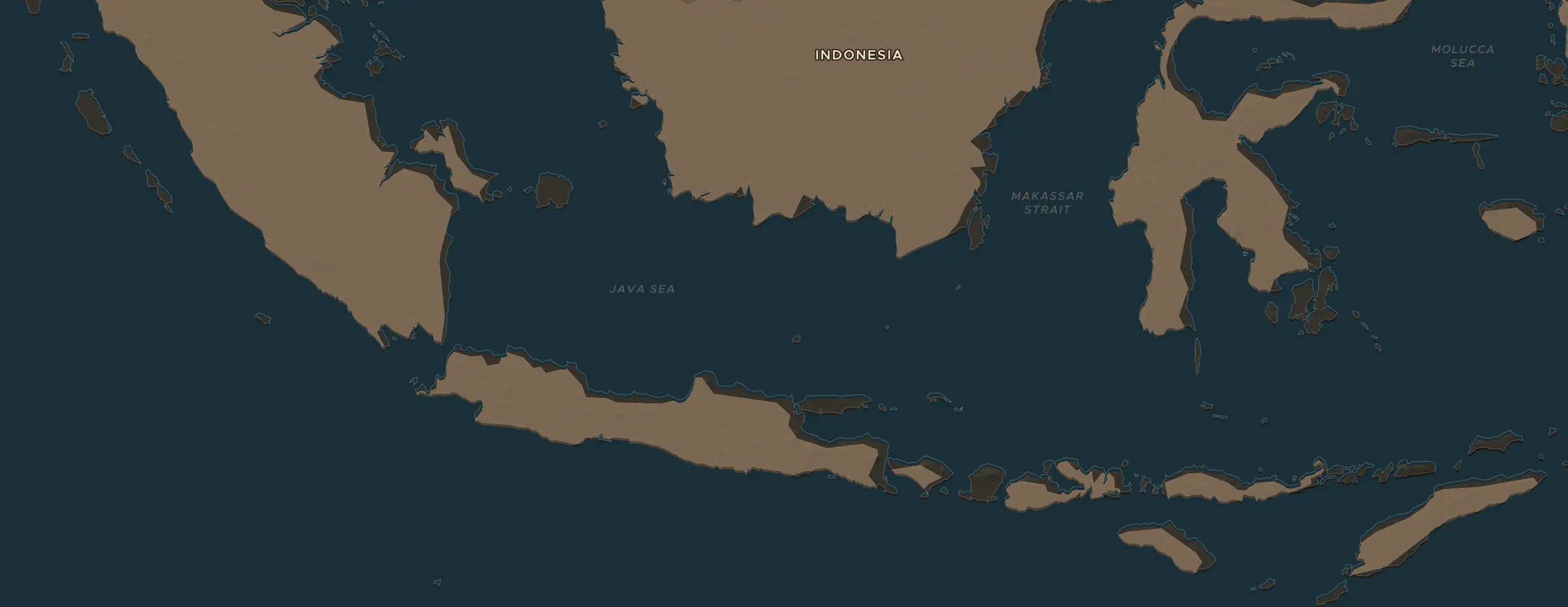 La carte ChronoAtlas en 1945 apr. J.-C., avec les lieux étudiés dans cette séquence