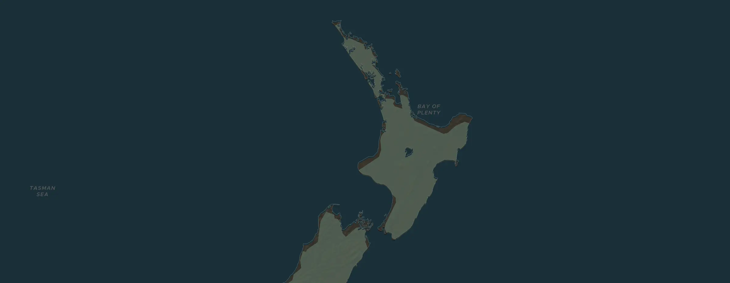 De ChronoAtlas-kaart in 1840 n.Chr., met de plekken uit deze les