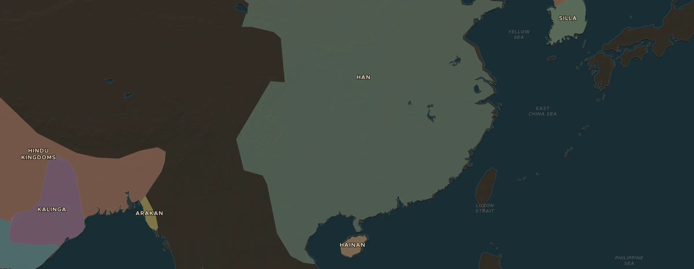 El mapa de ChronoAtlas en 40 d. C., con los lugares que visita esta lección