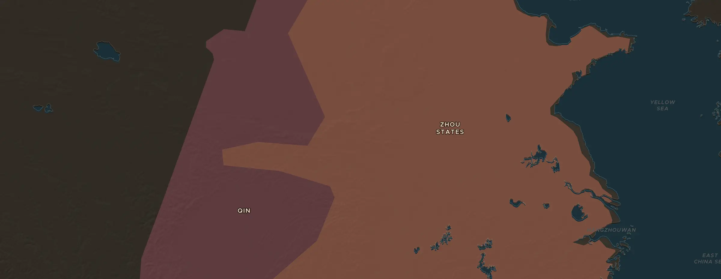 Die ChronoAtlas-Karte im Jahr 300 v. Chr., mit allen Stationen dieser Stunde